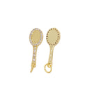 Gold Or Silver Tennis Racket Charms,Sporting Charms For Jewelry Making,Gift For Tennis Player And Lovers,CZ Tennis Racquets,CPG-CPS1648