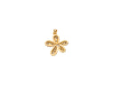 Dainty Gold Pave Flower Charm,CZ Pave Flower Charm,Daisy Flower Charm,Gold Flower Pendant With CZ,CPG304