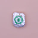 Playful Freshwater Pearl with Evil Eye Beads, around 15x20mm, High Quality Pearls, 6 options,  FW-10-15