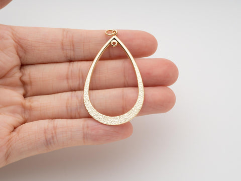 Textured Teardrop Charm, For Jewlery making, Jewlery Supplies, Open Loop Details, CPG2090
