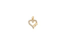 Gold cz infinity Heart Charm, infinity cz heart pendant, cz infinity pendant, heart infinity charm, cz heart charm, CPG1023