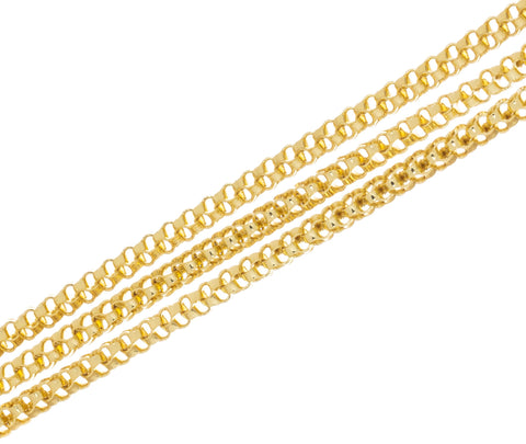 Gold Round Snake Chain,Round Lacy 4mm Chain,Gold Lacy Round Chain For Jewelry Making,Chain For Necklace And Bracelet,CHG0056