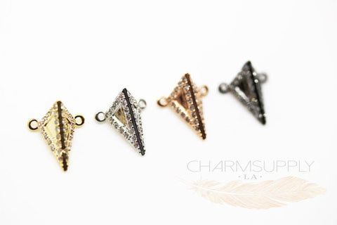 Dainty Kite Shape CZ connector MP04-001