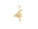 18k Gold Ballerina Figurine charm, ballerina, Pointe Shoes, Gifts for her, Gifts for dancers, Ballet core, Dancer core, CPG2200