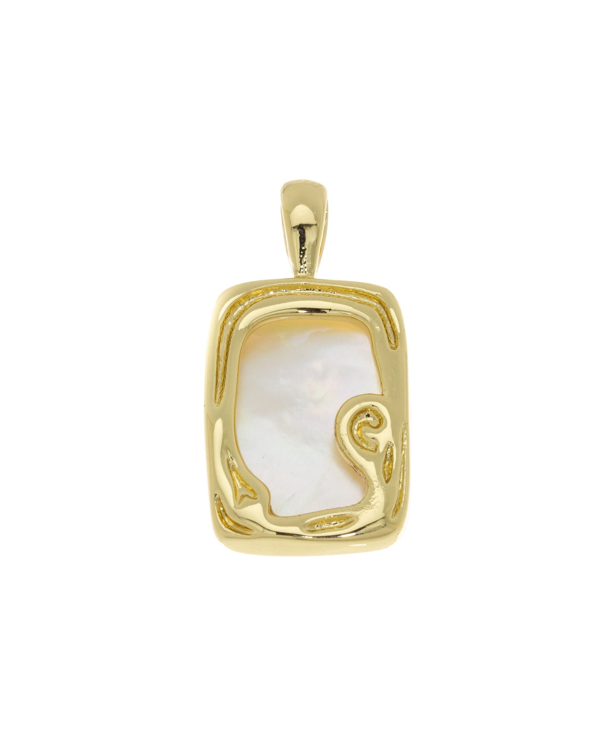 White Mother Of Pearl Pendant,Gold MOP Charm ,Dainty Mother Of Pearl charm,CPG303