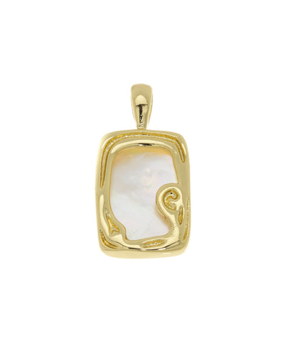White Mother Of Pearl Pendant,Gold MOP Charm ,Dainty Mother Of Pearl charm,CPG303