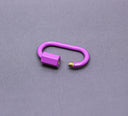 Lilac Purple Small U Shape Screw Clasp, Painted Carabiner Clasp, Painted Lacquer Clasp, Oval Screw Clasp, Strong