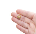Gold Basket Charm,Easter Egg Basket Charm,Woven Basket Charm For Jewelry Making,Weaved Egg Basket Charm,Small Egg Basket,Easter Gift,CPG2461