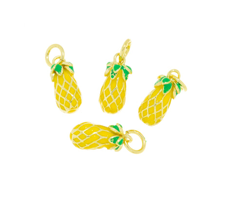 Dainty Gold Pineapple Charm,Tropical Fruit Charm,Hawaiian Fruit Charm, 1 pc,5pcs or 10 pcs, WHOLESALE,CPG1077