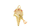 18k Gold Ice Cream Cone Charm, Dripping Ice Cream Charms for kids, Summer Party Charm, Cute Ice Cream Charm, CPG2340