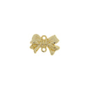 Dainty Ribbon Bow Tie Gold Charm ,Minimalist Ribbon Bow Tie Charm,Timeless Ribbon Bow Tie Charm For Jewelry,CNG109