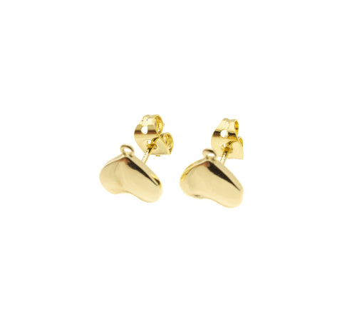 Heart Stud Gold Earring,925 Sterling Earring Post Earring, Dainty Heart Stud Earring.ERG009
