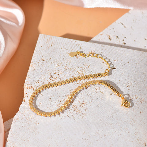 Tennis Bracelet,Tennis Bracelet with Adjustable Closure,Classic And Minimalist Timeless Design