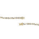 Mixed‑Shape Bezel CZ Bracelet 2 sided  lock on a white surface.