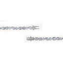 Mixed‑Shape Bezel CZ Bracelet 2 sided lock on a white background.