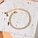 Tennis Bracelet Gold,Baguette Tennis Bracelet,Diamond Dainty Bracelets, Adjustable Tennis Bracelets .