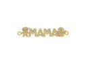 Boy And Girl With MAMA Charm For Bracelet,Gold Mama And Boy Girl Connector Charm,Mother’s Day Gift,Mama And Kids Pave CZ Charm,CNG046