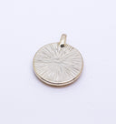 Gold Engraved Heart Token Pendant,CPG265