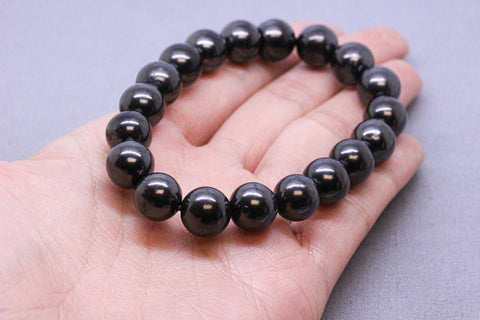 Natural Shungite4mm,6mm,8mm,10mm Stretchy Bracelet, Wearable EMF Prrotection, Root Chakra, Meditation, Protection, Detox,  WHOLESALE