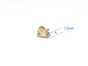 Dainty Gold white cz Rainbow Heart Pendant, 12mm, heart style pendant, heart rainbow pendant, Charms to dangle, CPG2096
