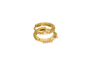 Stainless Steel Gold Evil Eyes huggie hoops, CZ Detail Small huggie hoops, Earring Hoops, Huggies, Earrings, SSERG04