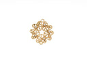 Gold orSilver Ring of Hearts Connector Charm, CZ set Circle of hearts, Flower of hearts connector, CNG108, CNS108
