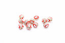 Evil eye Pave Red Enamel Ball (7.5-8mm,)