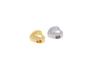 18k Gold or Silver heart charm, Hammered gold Dainty Shiny Heart Charm, Little Charm For Necklace And Bracelet, CPG1301, CPS1301