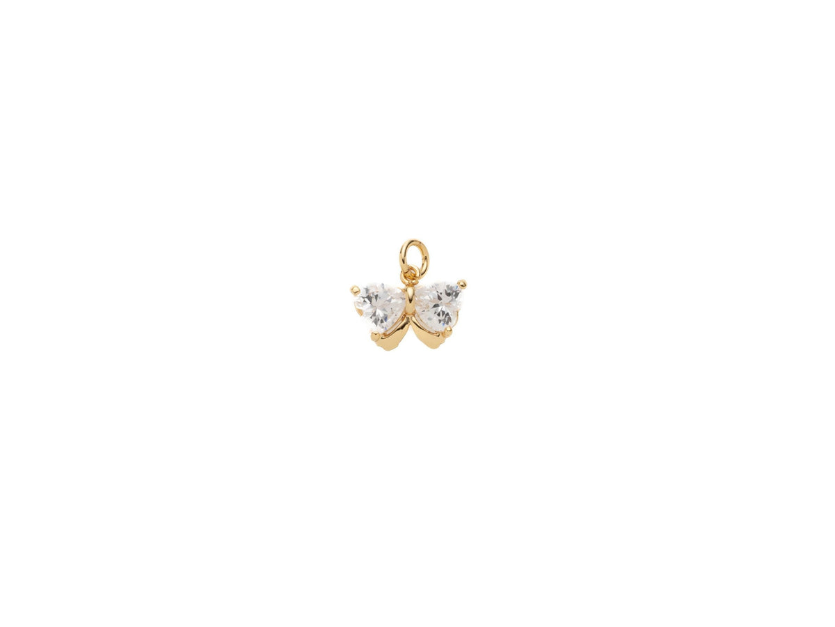 CZ Bow Charm, Timeless Bow Charm, Gold Bow, Charms for girls, CPG2043