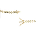 High Quality Gold Honeycomb Link Tennis Bracelet, BRG-BRS088