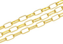 Gold Paperclip Chain,Oval Shiny Paperclip Chain,Paperclip Chain For Jewelry Making,Chain For Necklace And Bracelet,CHG060