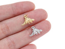 18k Gold or Silver Dinosaur, Stegosaurus, Charms for kids, Dino Charm, CPG1509, CPS1509