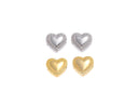 18k Gold or Silver heart charm, Hammered gold Dainty Shiny Heart Charm, Little Charm For Necklace And Bracelet, CPG1301, CPS1301