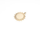 Gold Sun Medallion Pendant, sunray pendant, Warmth of sun pendant, Minimal Celestial Pendant, Sun Tarot Jewelry, Sunshine Necklace, CPG2101