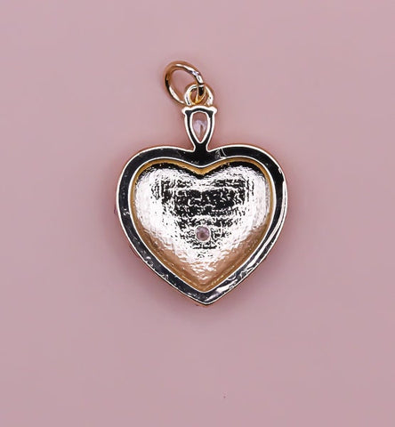 Mother of Pearl Mosaic Heart Pendant, 4 Colors, Love Pendant, Valentines day, White, Blue, Black, Pink, 1 pc or 10 pcs, WHOLESALE,CPG342