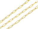 14K Gold Paperclip Chain,Paperclip Chain For Jewelry Making,Paperclip Chain For Necklace Bracelet And Anklet,CHG0096