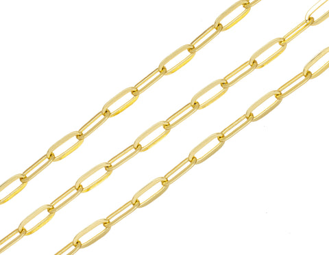 14K Gold Paperclip Chain,Paperclip Chain For Jewelry Making,Paperclip Chain For Necklace Bracelet And Anklet,CHG0096