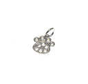 Super Dainty Silver Animal Paw charm, CZ pave, animal paw, Dog Paw, Dog Mom, Cat mom, Animal Lover, minimalist jewelry, CPS1646