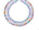 4mm  Faceted Round AAA Zircon Beads,Zircon Faceted Round Beads,3 Different Combinations Of Colorful Sparkly Round Beads.RE10-11-12