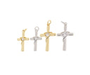 Gold And Silver CZ Cross Charms,Gold CZ Cross Charms,Cross Charm For Jewelry Making, Necklace,Earrings,CPG-CPS1322-1323