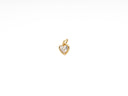 Gold Small Dainty CZ Heart Charm, cz heart trinket, Minimalist Heart, CZ Heart jewelry, little cz heart charm, 6mm, CPG1025