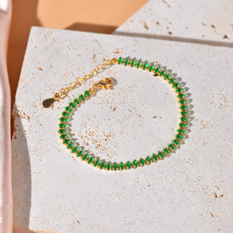 Tennis Bracelet,Tennis Bracelet with Adjustable Closure,Classic And Minimalist Timeless Design
