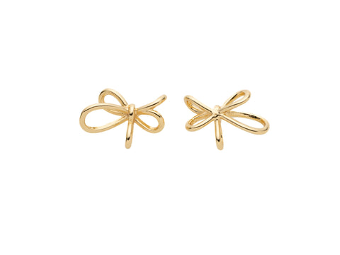 Gold Knot Charm, Gold Bow Charm, Minimalist Gold Jewelry, Gold Bow Pendant for Earring or Necklace making, CPG2063
