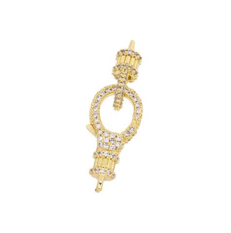 Gold Pave Connector Clasp,Large Pave CZ Gold Clasp,Two Part Clasp For Necklace Or Bracelet,Connector Clasp For Jewelry making,CLG248
