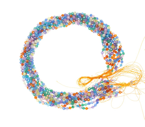 4mm  Faceted Round AAA Zircon Beads,Zircon Faceted Round Beads,3 Different Combinations Of Colorful Sparkly Round Beads.RE10-11-12
