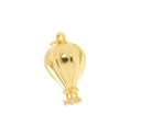 18k Gold Hot Air Balloon, CZ Detail, Hot Air Balloon Charm, Mini Hot Air Balloon Pendant, Love is in the Air Charm, CPG2524