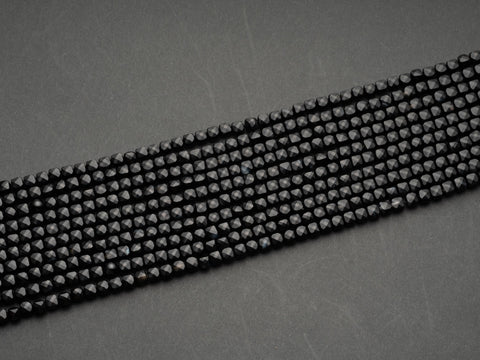 Natural Black Agate, or Blue Chrysocolla Dice Gemstone beads, Gemstone Spacer 4mm x 4mm, MC058 MC060,