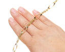 Gold Oval Link Alternating Chain,Shiny Smooth Gold Chain For Jewelry Making,Mix Oval And Round Link Chain For Necklace And Bracelet,CHG098