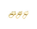 Gold Lobster Enhancer Clasp,Lobster Claw Clasp,Gold Floral Clasp,Dainty Star Clasp,Round Disc Clasp.