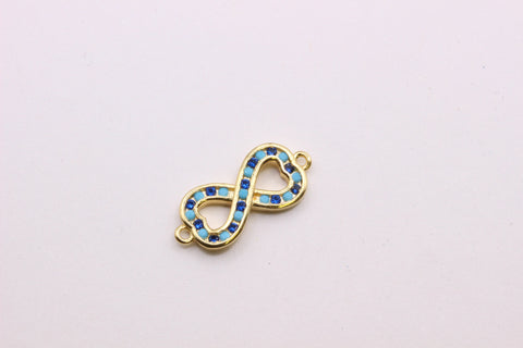 Candy Cane love infinity connector, CZ Connector, Infinity Connector, pave connector, CNG602, CNS602, CNR602, CNB602
